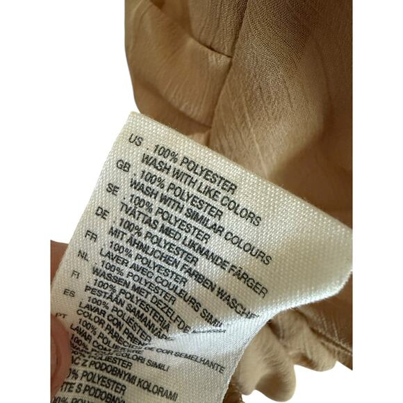 H&M Ruffle Front Beige Chiffon Cami Top 16 Romantic Y2K Fairy Grunge Boho Indie - Picture 5 of 6